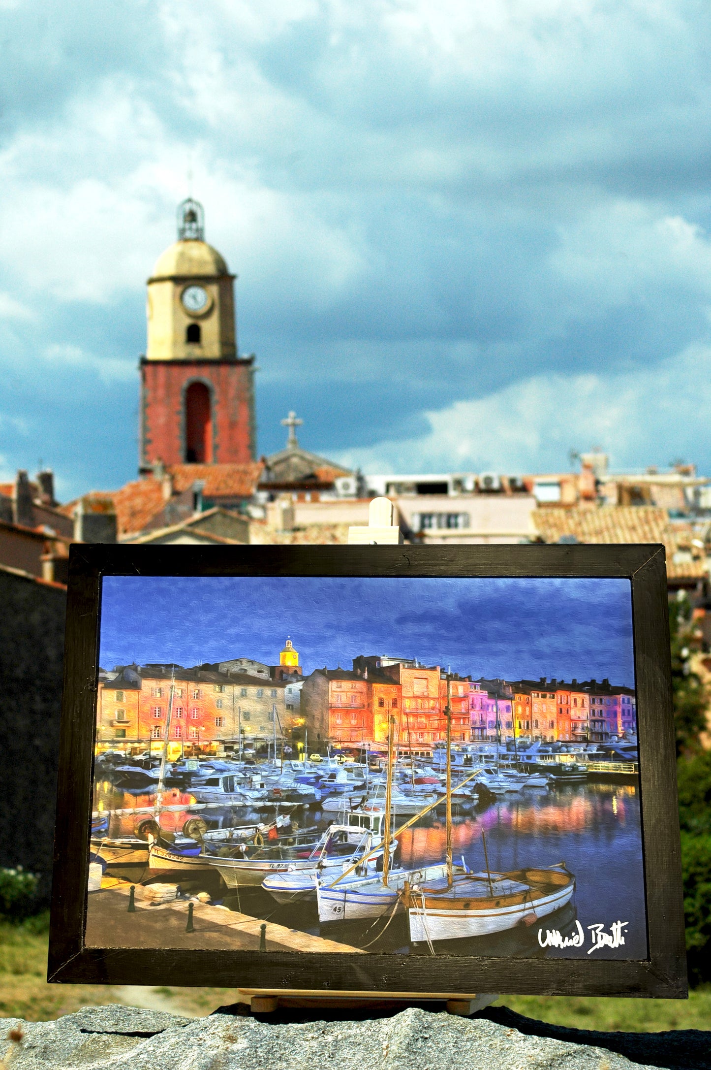 Tableau Je peins, j' immortalise le quai Frédéric Mistral