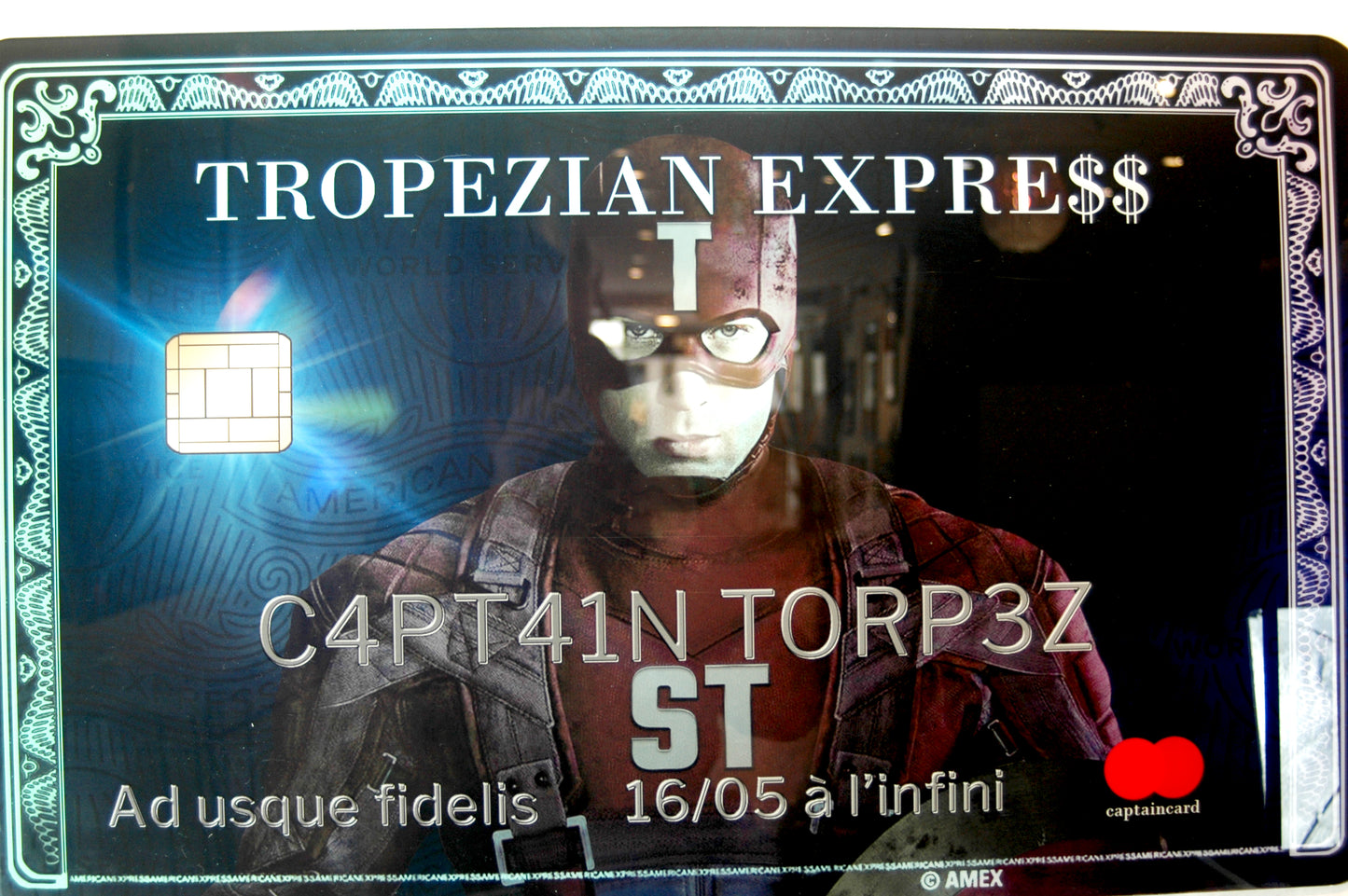 Tableau Plexiglass Carte de Crédit The First Captain Torpez