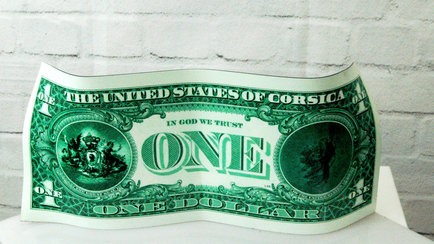 Sculpture one dollar Corsica