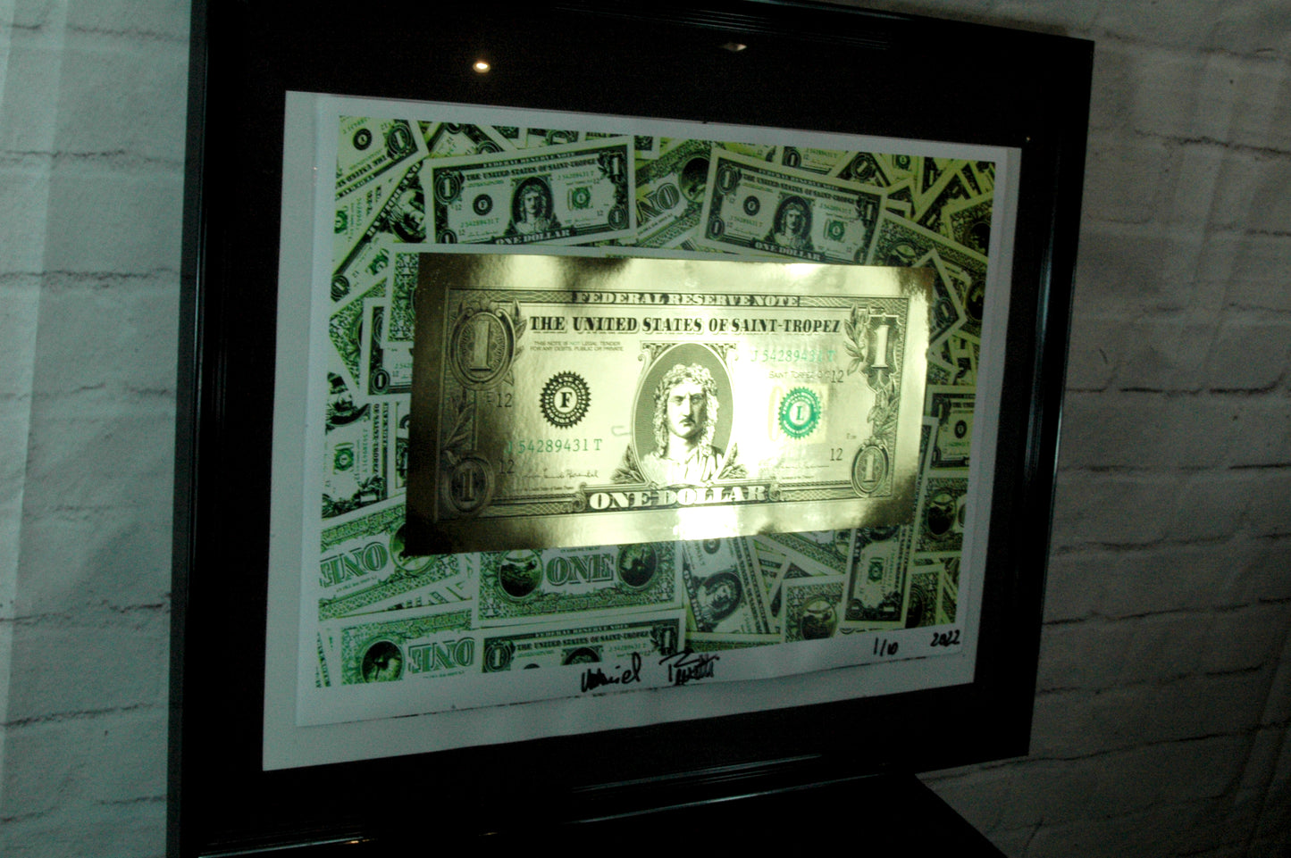 Lithographie Tapis de Billet Brillance Or